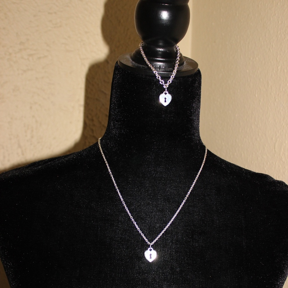Avon Silver Necklace and Bracelet